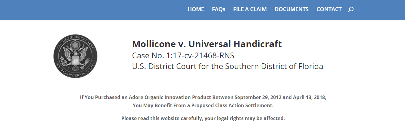 Adore Class Action Lawsuit