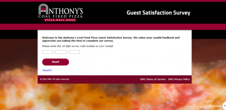Anthony’s Coal Fired Pizza Survey