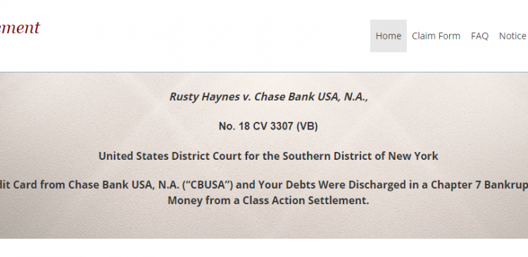 File Your Claim in the Matter of $11.5 Million Chase Bank Lawsuit