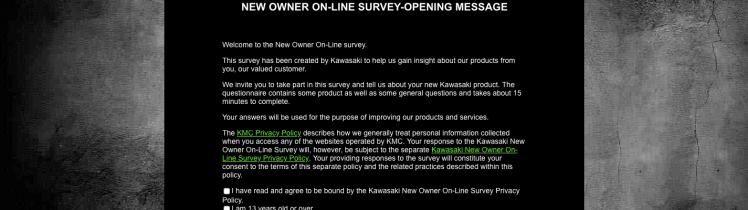 Kawasaki Owner’s Survey