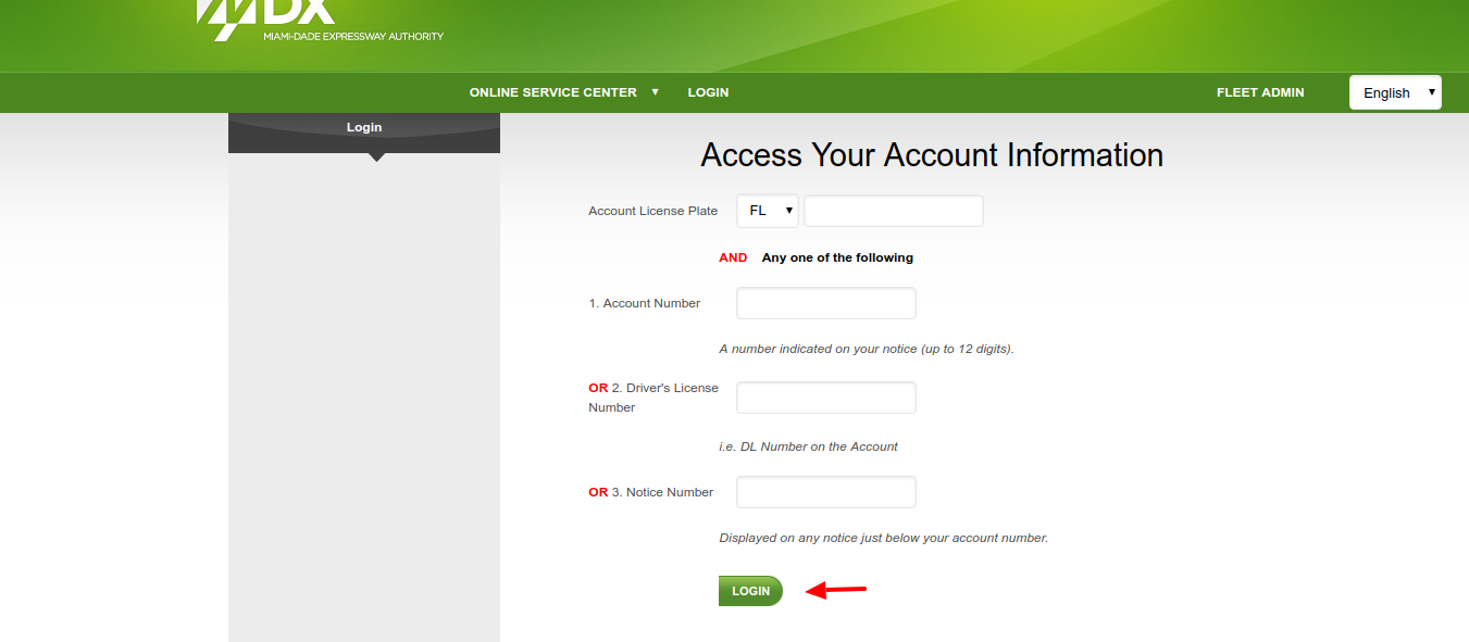 Mdx Toll Tax login
