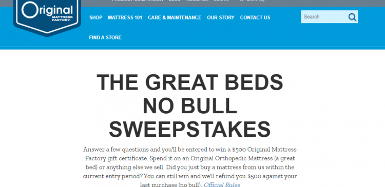 Original Mattress Factory Survey