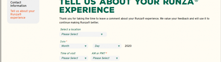 Runza Survey 2020