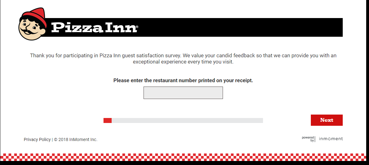 Take Pizza Inn Guest Survey