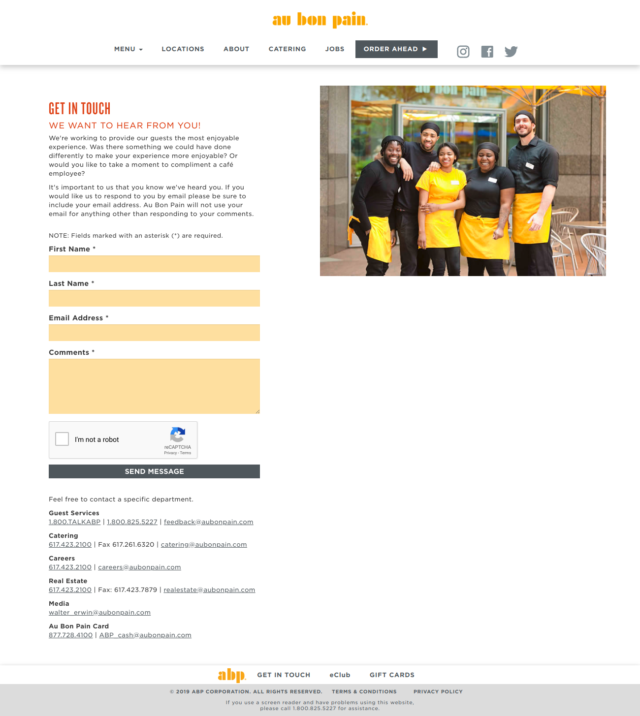 au bon pain survey