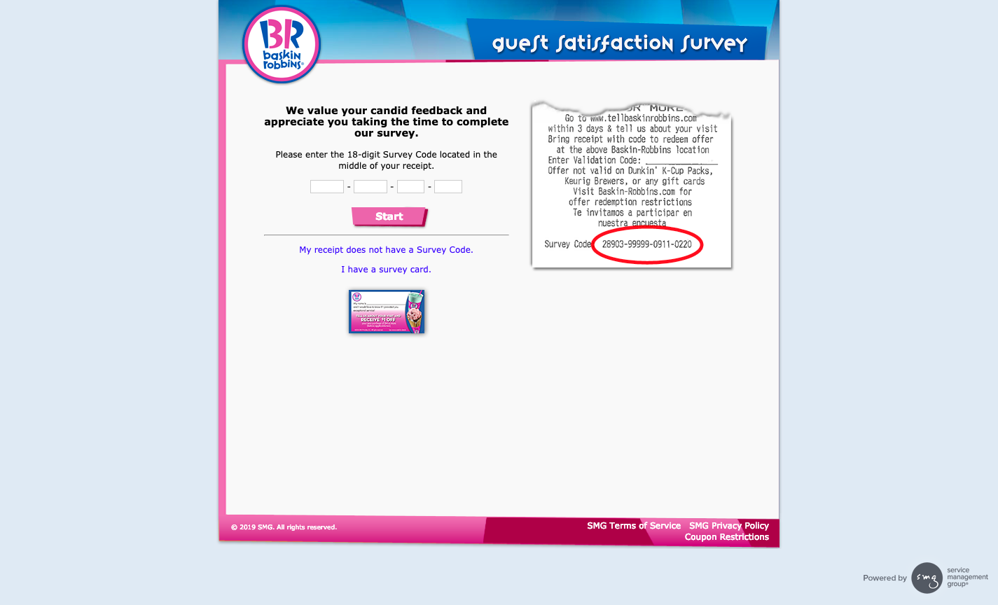 baskin robbins survey