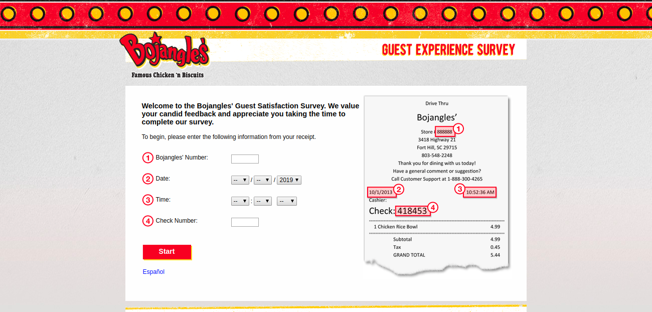 bojangleslistens survey win free food