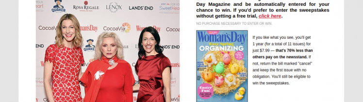 red dress sweeps womens day logo