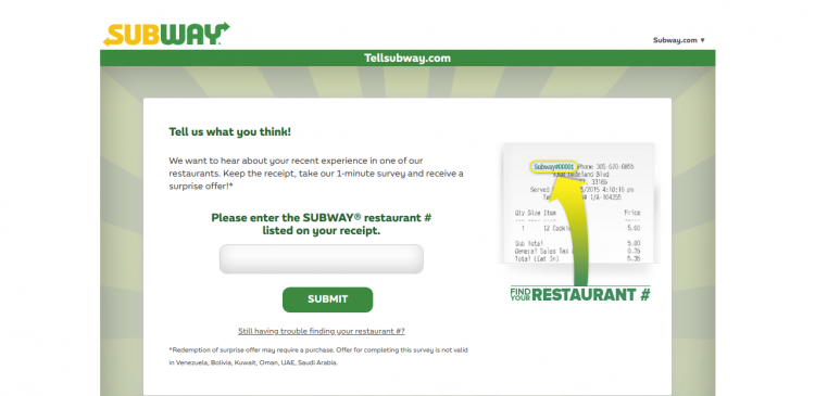 subway customer survey logo