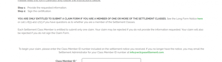 wc tcpa class action settlement logo