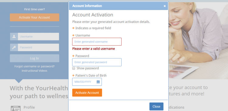 your health file activate logo