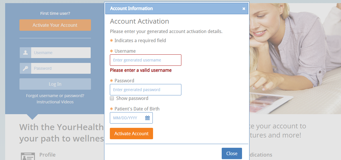 your health file activate