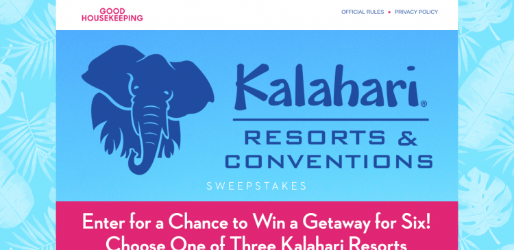 ​kalahari housekeeping sweepstakes logo