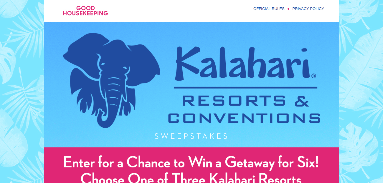 ​kalahari housekeeping sweepstakes