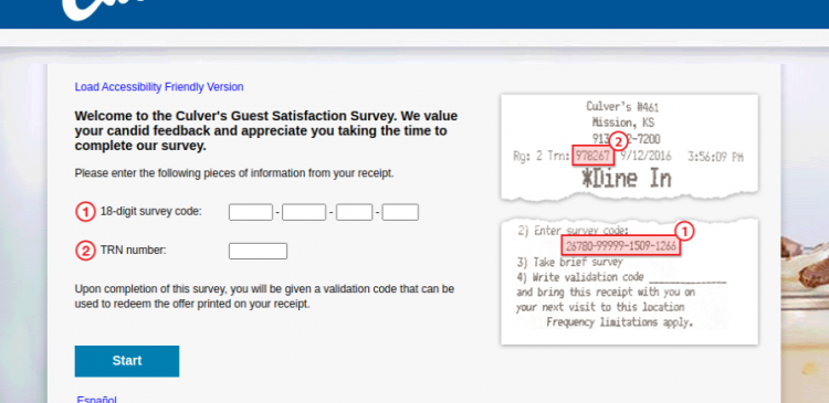 Culvers Guest Satisfaction Survey