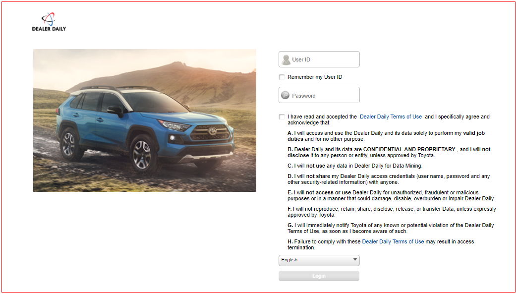 Dealer Daily Login