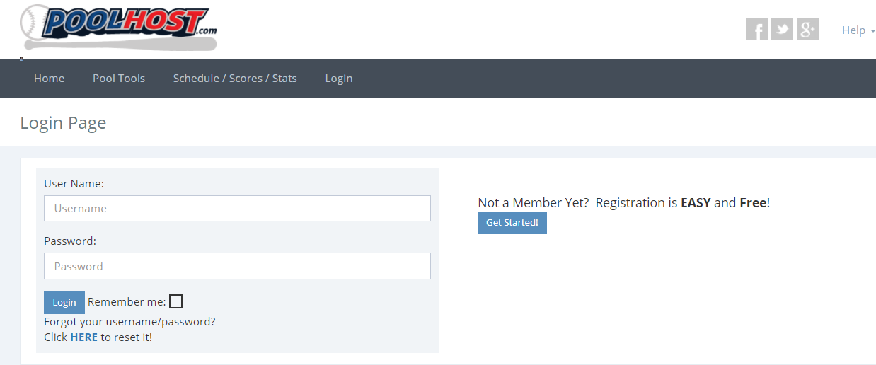 PoolHost Login