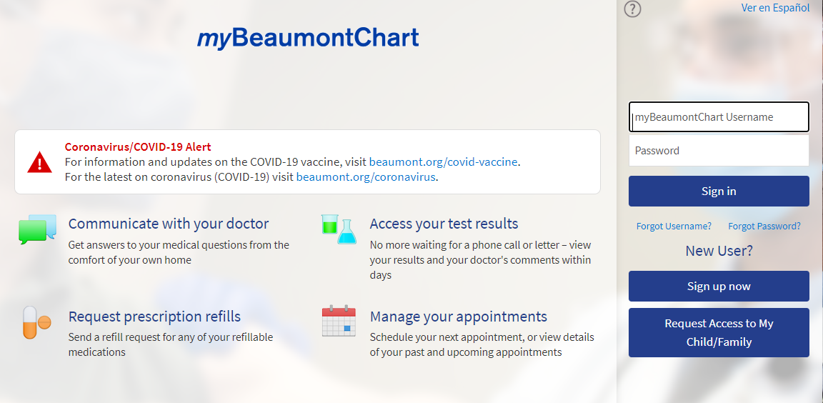 mybeaumontchart login